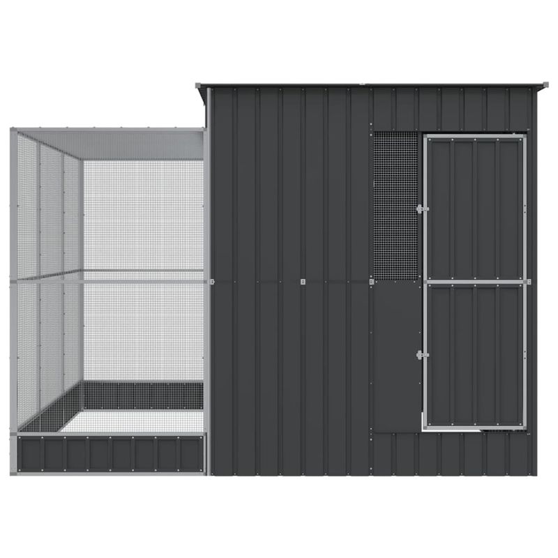 Petshop - Accesorii petshop - Culcusuri si custi - Tarcuri si colivii - Voliera de pasari cu extensie, argintiu, 290x303x216 cm, otel - Infinity.ro