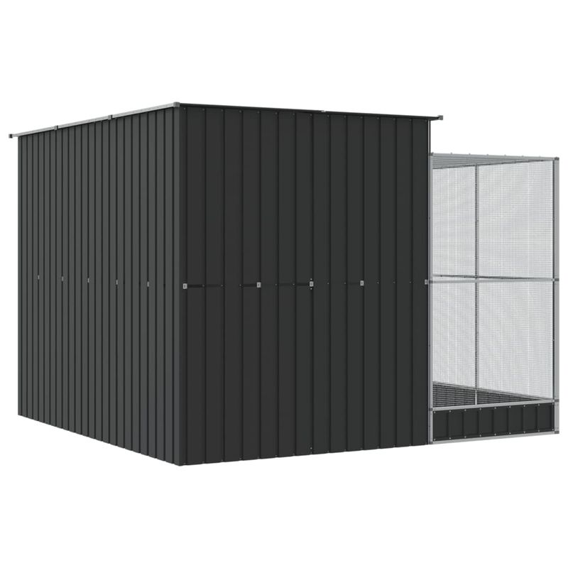 Petshop - Accesorii petshop - Culcusuri si custi - Tarcuri si colivii - Voliera de pasari cu extensie, argintiu, 290x303x216 cm, otel - Infinity.ro