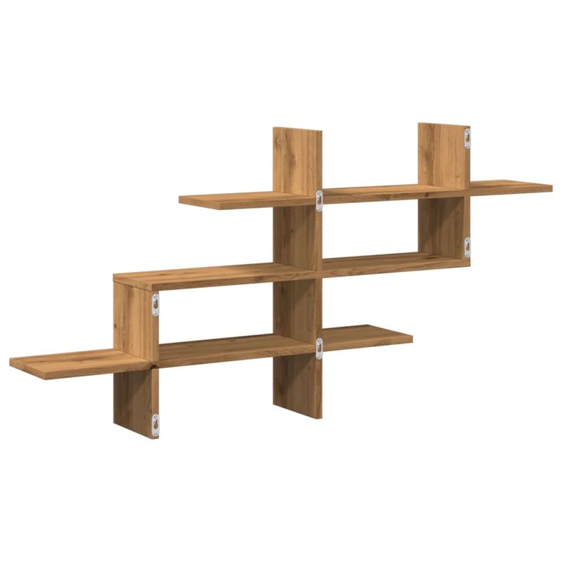 Casa si Gradina - Mobilier - Biblioteci si rafturi - Rafturi - Raft de perete stejar artizanal 124,5x18x60,5 cm lemn prelucrat - Infinity.ro