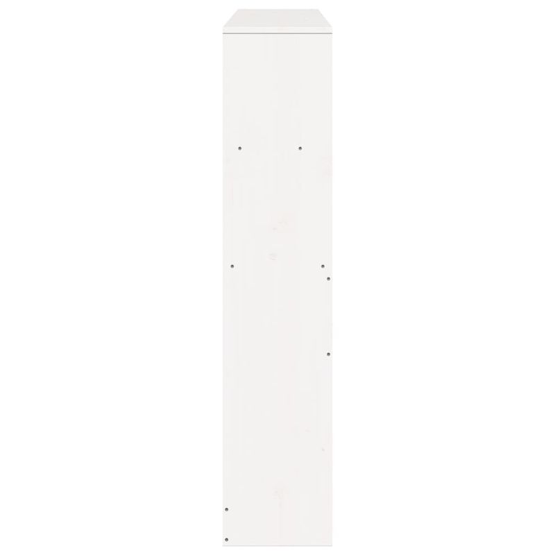 Casa si Gradina - Mobilier - Paturi si accesorii - Accesorii paturi - Tablie de pat cu depozitare alb 120 cm lemn masiv de pin - Infinity.ro