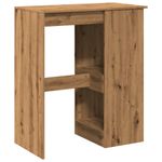 Casa si Gradina - Mobilier - Mese si birouri - Mese bucatarie si dining - Masa de bar cu rafturi, stejar artizanal 90x47,5x103,5 cm lemn - Infinity.ro