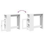 Casa si Gradina - Mobilier - Mese si birouri - Mese bucatarie si dining - Masa de bar cu rafturi, alb, 101x40x103,5 cm, lemn prelucrat - Infinity.ro