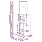 Casa si Gradina - Mobilier - Dulapuri si sifoniere - Dulapuri - Dulap de farmacie, negru, 30x41x118 cm, lemn prelucrat - Infinity.ro