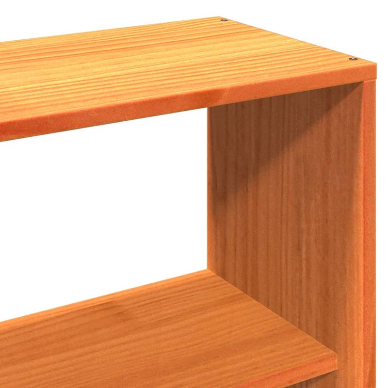 Casa si Gradina - Mobilier - Paturi si accesorii - Paturi - Pat cu biblioteca fara saltea maro ceruit 150x200 cm lemn masiv - Infinity.ro