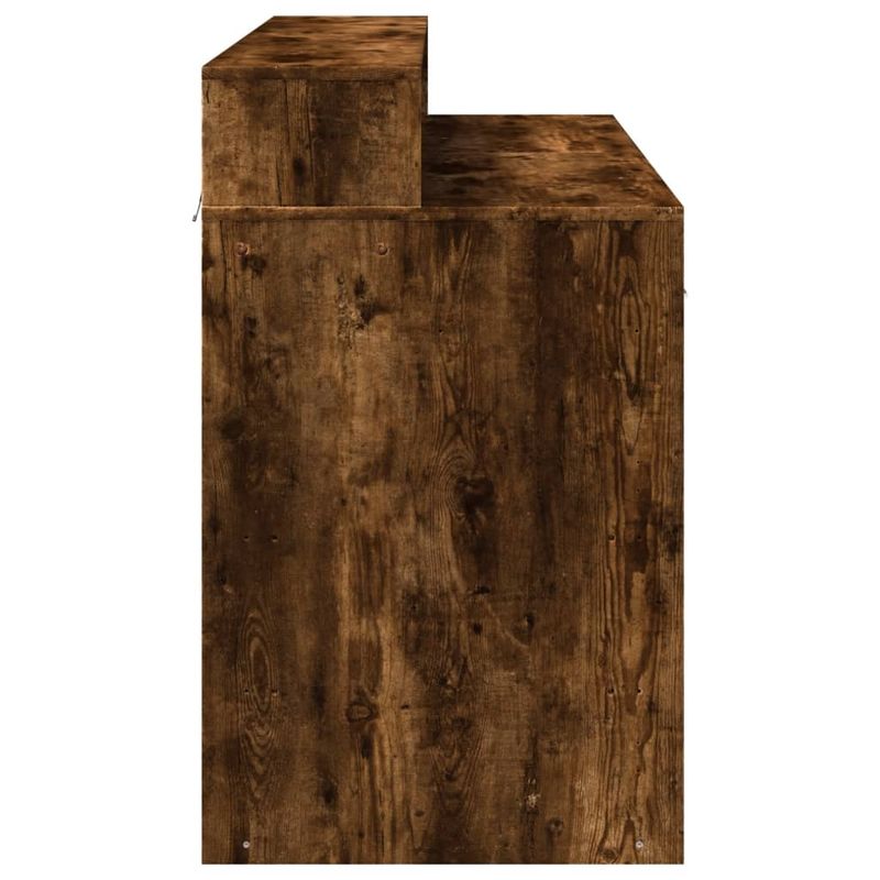 Casa si Gradina - Mobilier - Mese si birouri - Birouri - Birou cu lumini LED stejar fumuriu 120x55x91 cm lemn prelucrat - Infinity.ro