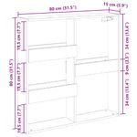Casa si Gradina - Mobilier - Biblioteci si rafturi - Rafturi - Dulap de perete, stejar maro, 80x15x80 cm, lemn prelucrat - Infinity.ro
