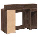 Casa si Gradina - Mobilier - Mese si birouri - Birouri - Birou cu lumini LED, stejar maro, 120x55x91 cm, lemn prelucrat - Infinity.ro