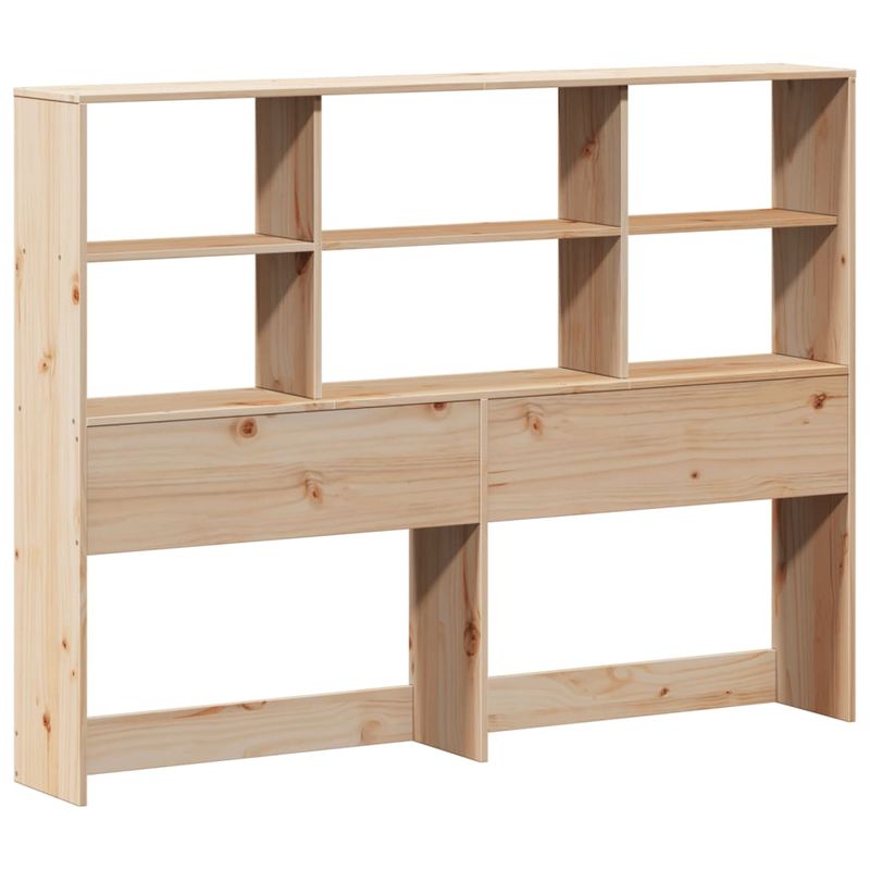 Casa si Gradina - Mobilier - Paturi si accesorii - Paturi - Pat cu biblioteca fara saltea, 140x200 cm, lemn masiv de pin - Infinity.ro
