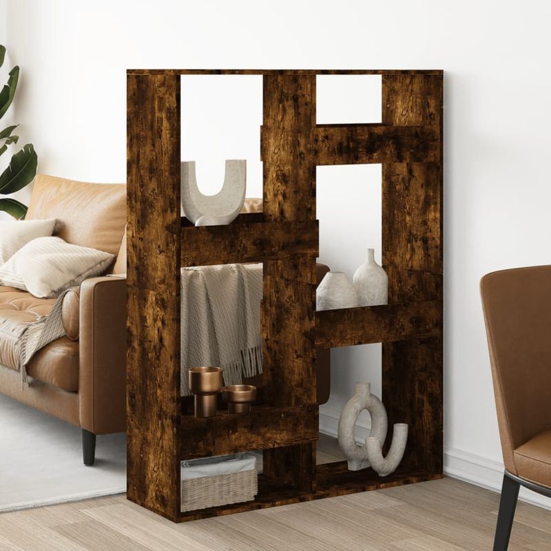 Casa si Gradina - Mobilier - Biblioteci si rafturi - Biblioteci - Separator camera, stejar fumuriu, 100x33x135 cm, lemn prelucrat - Infinity.ro