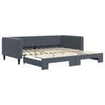 Casa si Gradina - Mobilier - Paturi si accesorii - Paturi - Pat de zi cu extensie, gri inchis, 100x200 cm, catifea - Infinity.ro