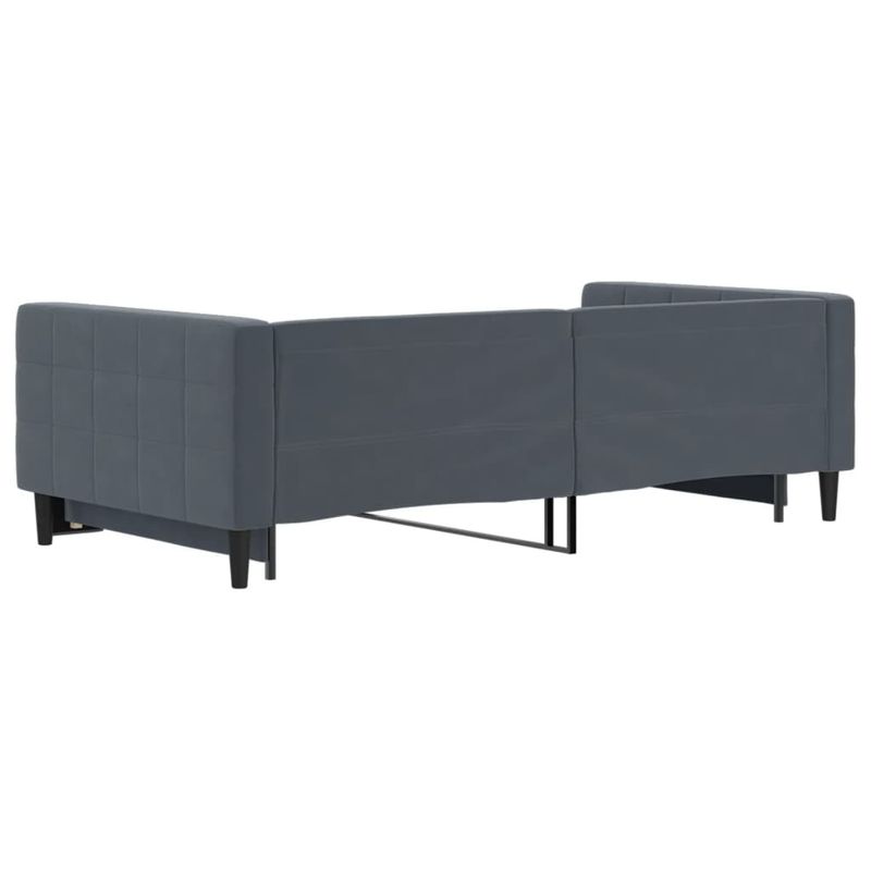 Casa si Gradina - Mobilier - Paturi si accesorii - Paturi - Pat de zi cu extensie, gri inchis, 100x200 cm, catifea - Infinity.ro
