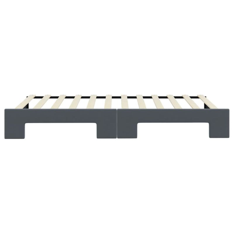 Casa si Gradina - Mobilier - Paturi si accesorii - Paturi - Pat de zi cu extensie, gri inchis, 100x200 cm, catifea - Infinity.ro