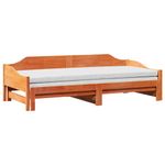 Casa si Gradina - Mobilier - Paturi si accesorii - Paturi - Pat de zi cu extensie, maro ceruit, 90x200cm, lemn masiv de pin - Infinity.ro