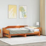 Casa si Gradina - Mobilier - Paturi si accesorii - Paturi - Pat de zi cu extensie, maro ceruit, 90x200cm, lemn masiv de pin - Infinity.ro