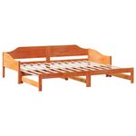 Casa si Gradina - Mobilier - Paturi si accesorii - Paturi - Pat de zi cu extensie, maro ceruit, 90x200cm, lemn masiv de pin - Infinity.ro