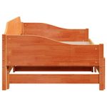 Casa si Gradina - Mobilier - Paturi si accesorii - Paturi - Pat de zi cu extensie, maro ceruit, 90x200cm, lemn masiv de pin - Infinity.ro