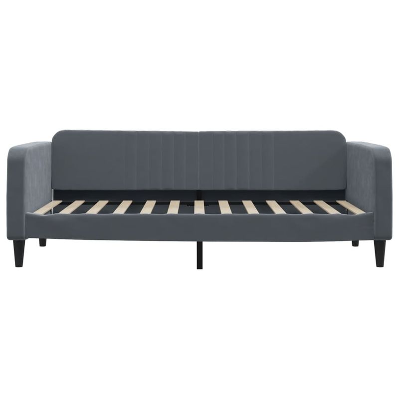 Casa si Gradina - Mobilier - Paturi si accesorii - Paturi - Cadru de pat, gri inchis, 100x200 cm, catifea - Infinity.ro