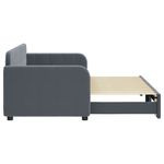 Casa si Gradina - Mobilier - Paturi si accesorii - Paturi - Pat de zi cu extensie, gri inchis, 80x200 cm, catifea - Infinity.ro