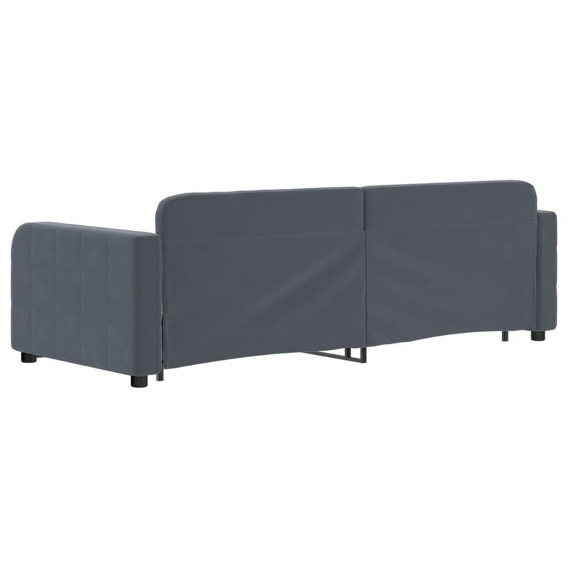 Casa si Gradina - Mobilier - Paturi si accesorii - Paturi - Pat de zi cu extensie, gri inchis, 80x200 cm, catifea - Infinity.ro