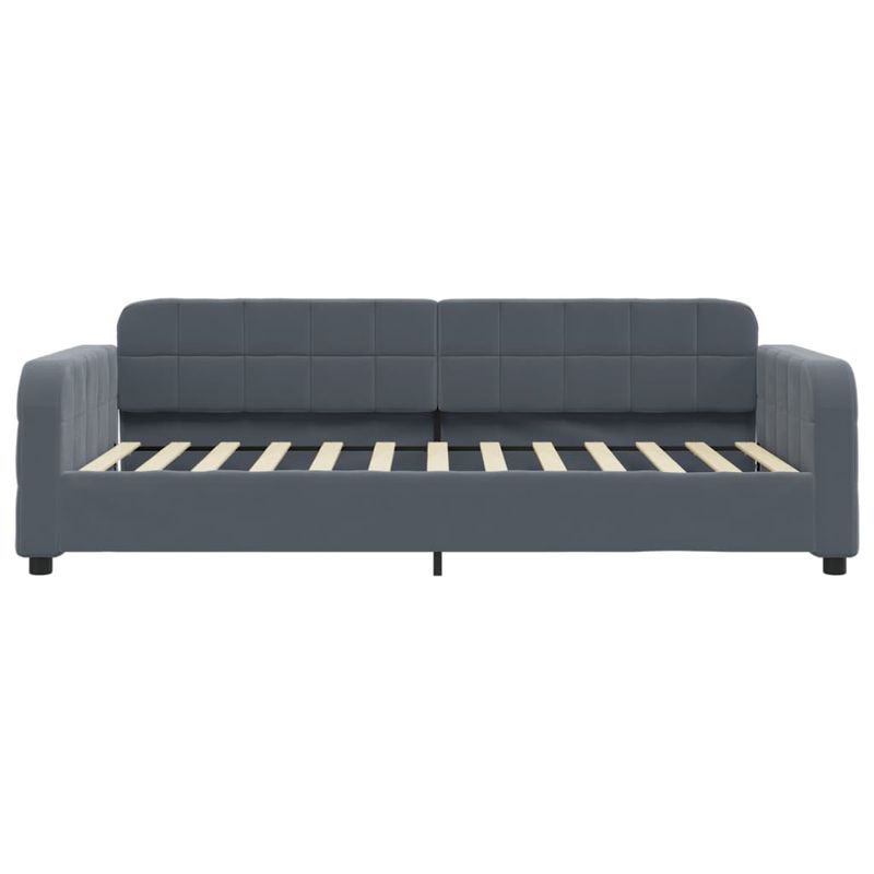Casa si Gradina - Mobilier - Paturi si accesorii - Paturi - Pat de zi cu extensie, gri inchis, 80x200 cm, catifea - Infinity.ro