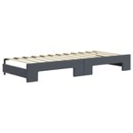 Casa si Gradina - Mobilier - Paturi si accesorii - Paturi - Pat de zi cu extensie, gri inchis, 80x200 cm, catifea - Infinity.ro