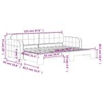 Casa si Gradina - Mobilier - Paturi si accesorii - Paturi - Pat de zi cu extensie, gri inchis, 80x200 cm, catifea - Infinity.ro