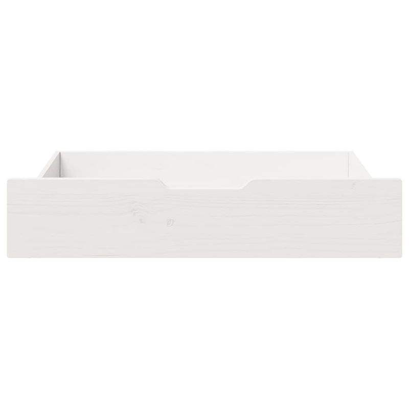 Casa si Gradina - Mobilier - Paturi si accesorii - Accesorii paturi - Sertare de pat, 2 buc., 80x55x16 cm, alb, lemn masiv de pin - Infinity.ro