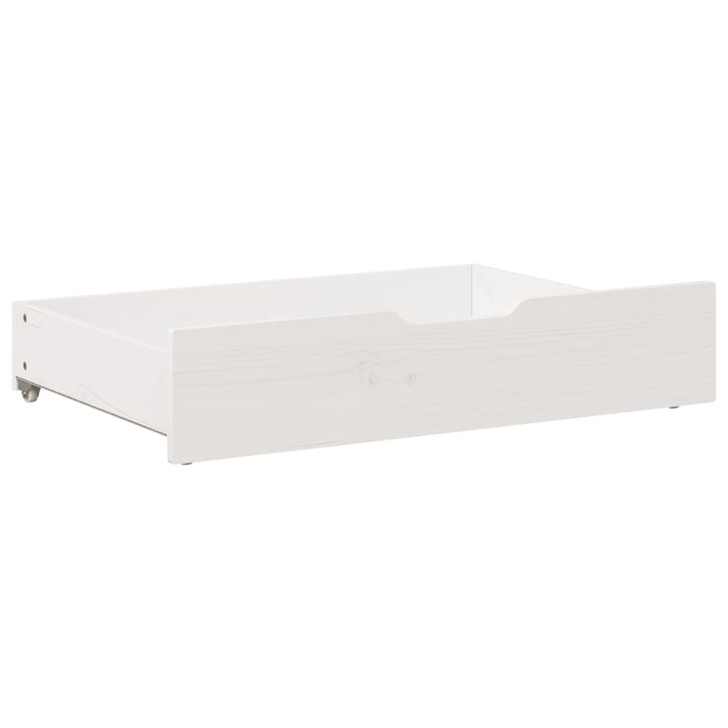 Casa si Gradina - Mobilier - Paturi si accesorii - Accesorii paturi - Sertare de pat, 2 buc., 80x55x16 cm, alb, lemn masiv de pin - Infinity.ro
