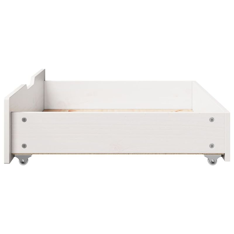 Casa si Gradina - Mobilier - Paturi si accesorii - Accesorii paturi - Sertare de pat, 2 buc., 80x55x16 cm, alb, lemn masiv de pin - Infinity.ro