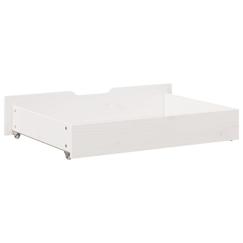 Casa si Gradina - Mobilier - Paturi si accesorii - Accesorii paturi - Sertare de pat, 2 buc., 80x55x16 cm, alb, lemn masiv de pin - Infinity.ro