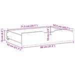 Casa si Gradina - Mobilier - Paturi si accesorii - Accesorii paturi - Sertare de pat, 2 buc., 80x55x16 cm, alb, lemn masiv de pin - Infinity.ro
