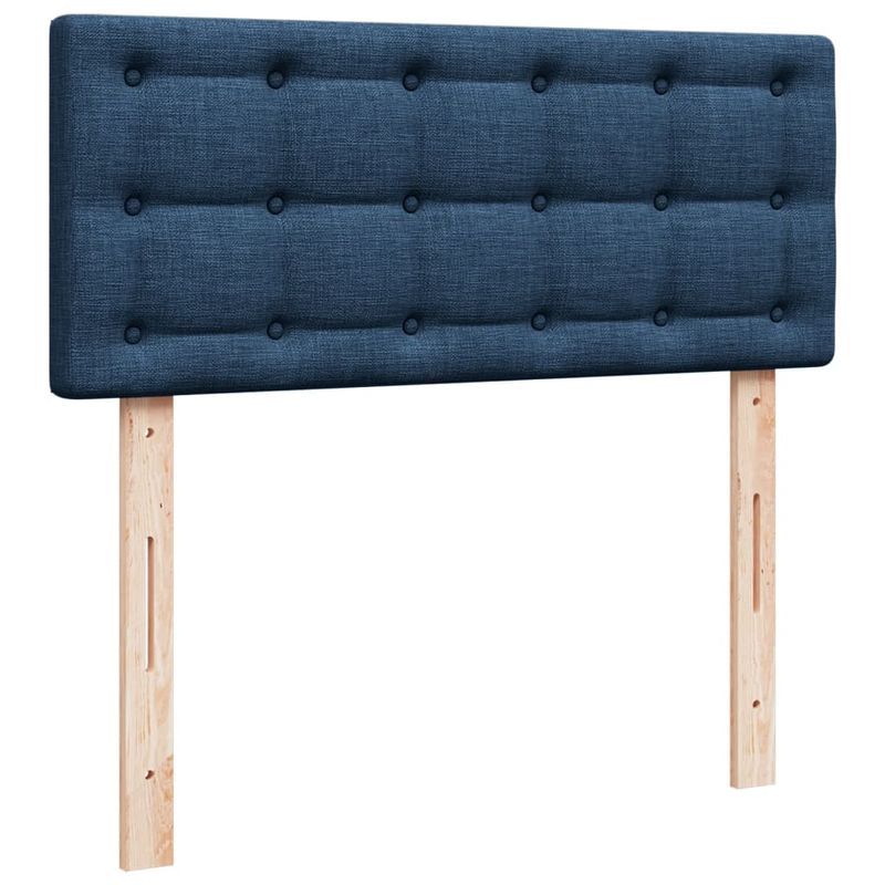 Casa si Gradina - Mobilier - Paturi si accesorii - Paturi - Pat box spring cu saltea, albastru, 120x190 cm, material textil - Infinity.ro