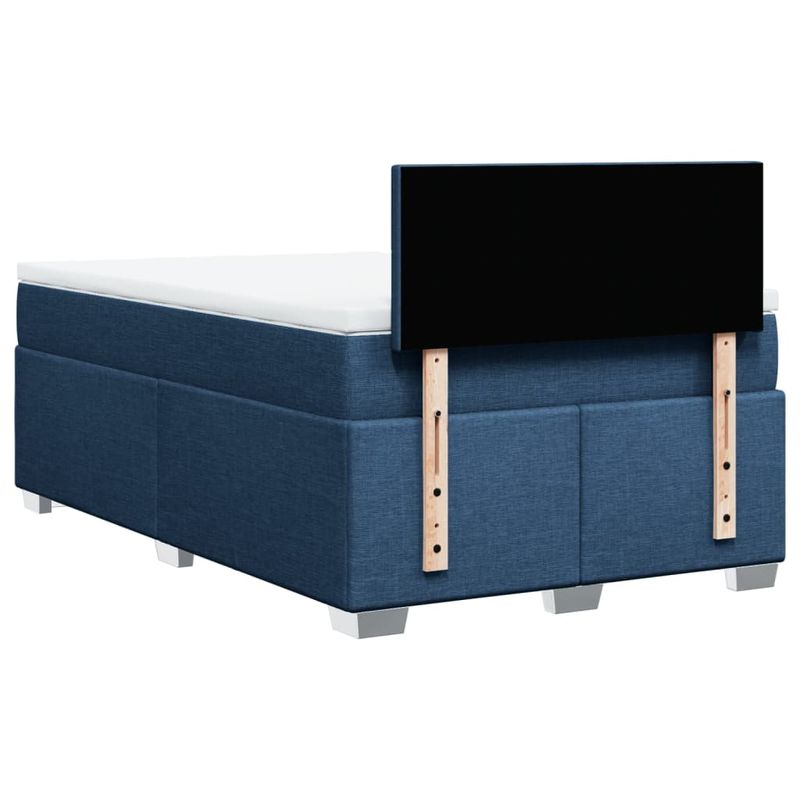 Casa si Gradina - Mobilier - Paturi si accesorii - Paturi - Pat box spring cu saltea, albastru, 120x190 cm, material textil - Infinity.ro
