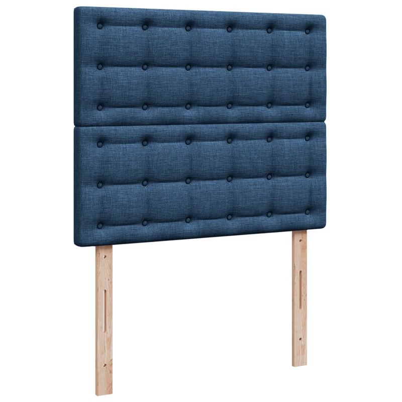 Casa si Gradina - Mobilier - Paturi si accesorii - Paturi - Pat box spring cu saltea, albastru, 120x190 cm, material textil - Infinity.ro