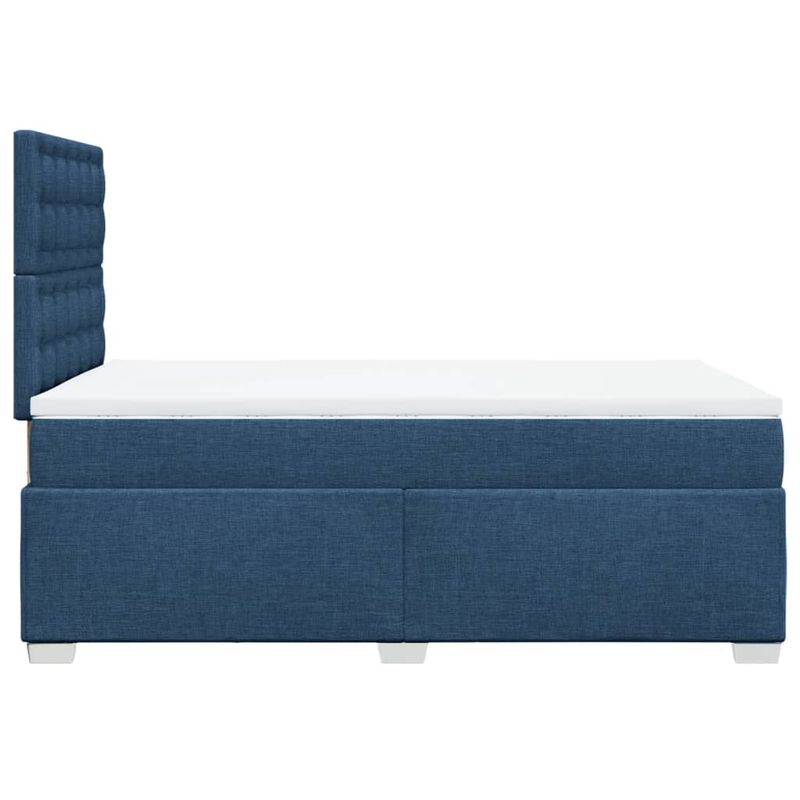 Casa si Gradina - Mobilier - Paturi si accesorii - Paturi - Pat box spring cu saltea, albastru, 120x190 cm, material textil - Infinity.ro