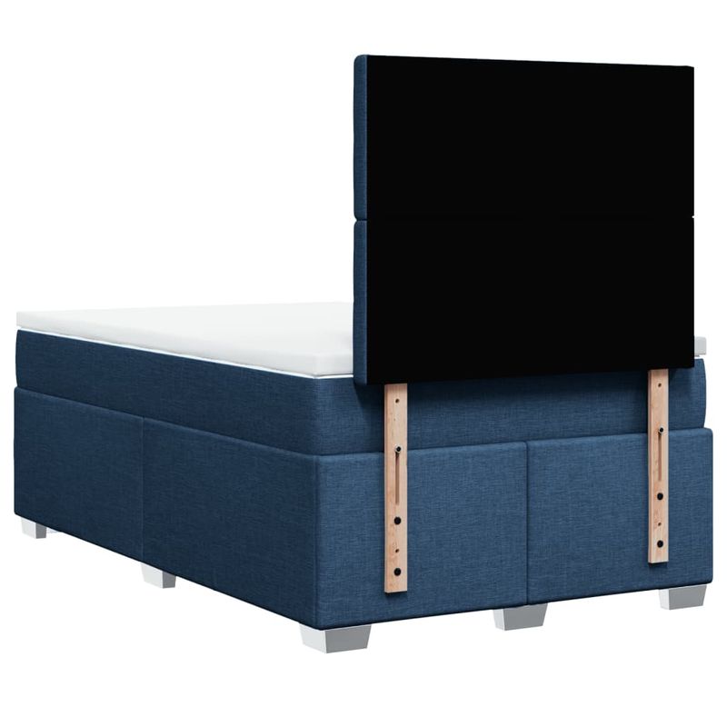 Casa si Gradina - Mobilier - Paturi si accesorii - Paturi - Pat box spring cu saltea, albastru, 120x190 cm, material textil - Infinity.ro