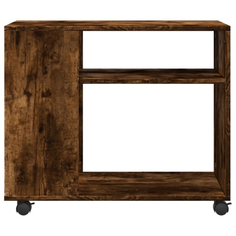 Casa si Gradina - Mobilier - Mese si birouri - Mese living - Masa laterala cu roti stejar fumuriu 70x35x60 cm lemn compozit - Infinity.ro