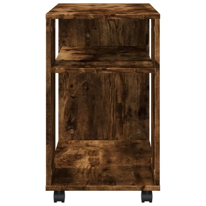 Casa si Gradina - Mobilier - Mese si birouri - Mese living - Masa laterala cu roti stejar fumuriu 70x35x60 cm lemn compozit - Infinity.ro