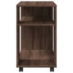 Casa si Gradina - Mobilier - Mese si birouri - Mese living - Masa laterala cu roti stejar maro 70x35x60 cm lemn compozit - Infinity.ro