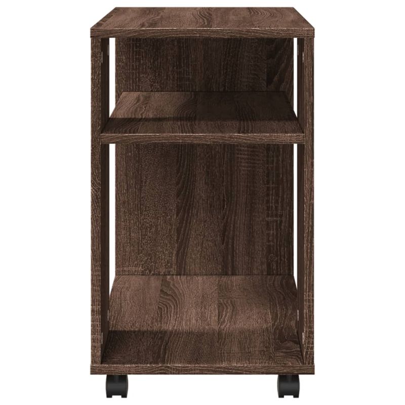 Casa si Gradina - Mobilier - Mese si birouri - Mese living - Masa laterala cu roti stejar maro 70x35x60 cm lemn compozit - Infinity.ro