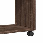 Casa si Gradina - Mobilier - Mese si birouri - Mese living - Masa laterala cu roti stejar maro 70x35x60 cm lemn compozit - Infinity.ro