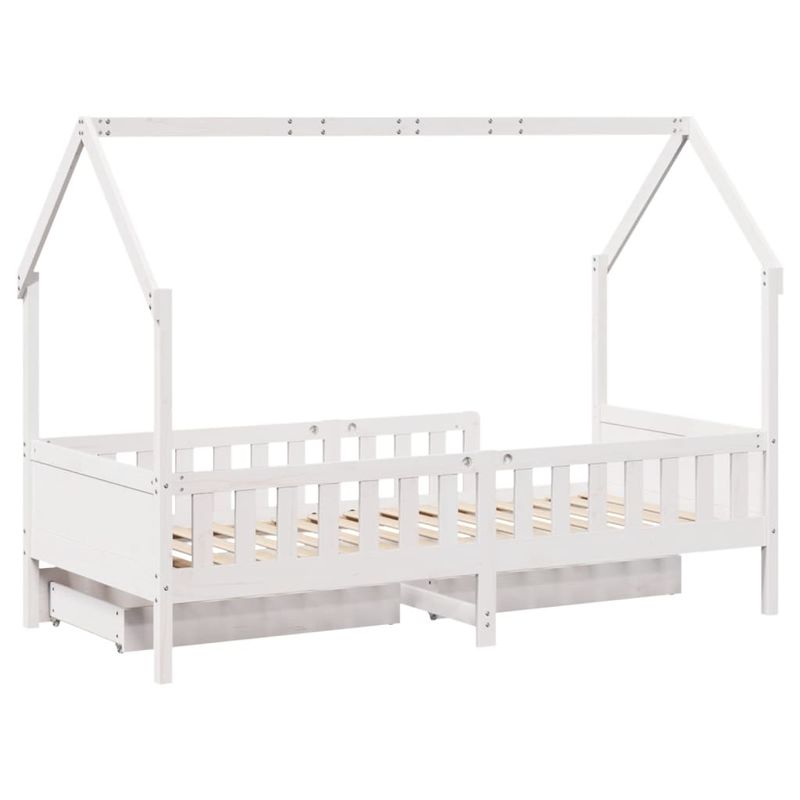 Casa si Gradina - Mobilier - Paturi si accesorii - Paturi - Cadru pat copii cu sertare, 80x200 cm, lemn masiv de pin - Infinity.ro