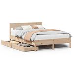 Casa si Gradina - Mobilier - Paturi si accesorii - Paturi - Cadru de pat fara saltea, 150x200 cm, lemn masiv pin - Infinity.ro
