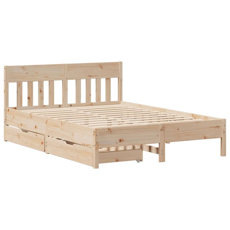 Casa si Gradina - Mobilier - Paturi si accesorii - Paturi - Cadru de pat fara saltea, 150x200 cm, lemn masiv pin - Infinity.ro
