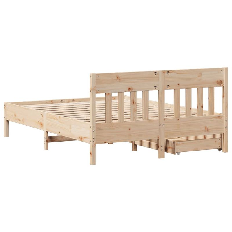 Casa si Gradina - Mobilier - Paturi si accesorii - Paturi - Cadru de pat fara saltea, 150x200 cm, lemn masiv pin - Infinity.ro