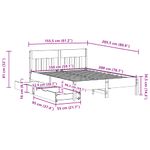 Casa si Gradina - Mobilier - Paturi si accesorii - Paturi - Cadru de pat fara saltea, 150x200 cm, lemn masiv pin - Infinity.ro