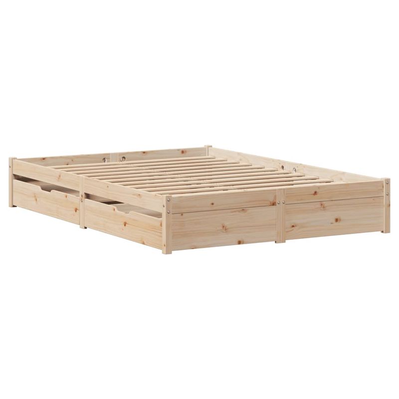 Casa si Gradina - Mobilier - Paturi si accesorii - Paturi - Cadru de pat fara saltea, 120x200 cm, lemn masiv pin - Infinity.ro