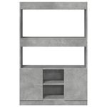 Casa si Gradina - Mobilier - Biblioteci si rafturi - Biblioteci - Dulap inalt, gri beton, 92x33x140 cm, lemn prelucrat - Infinity.ro