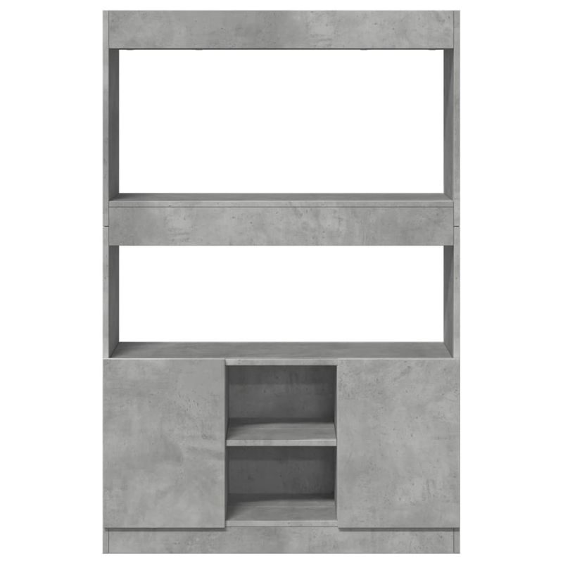 Casa si Gradina - Mobilier - Biblioteci si rafturi - Biblioteci - Dulap inalt, gri beton, 92x33x140 cm, lemn prelucrat - Infinity.ro