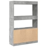 Casa si Gradina - Mobilier - Biblioteci si rafturi - Biblioteci - Dulap inalt, gri beton, 92x33x140 cm, lemn prelucrat - Infinity.ro